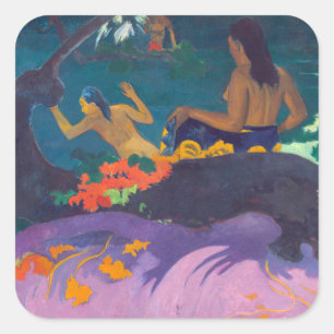Adesivo Quadrado Paul Gauguin - À Beira-Mar / Fatata te Miti