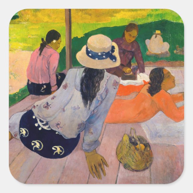 Adesivo Quadrado Paul Gauguin - A Siesta (Frente)