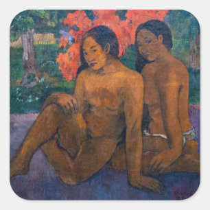 Adesivo Quadrado Paul Gauguin - E o Ouro de Seus Corpos
