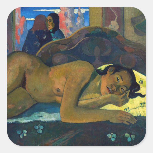 Adesivo Quadrado Paul Gauguin - Nunca mais / O Taiti (Frente)