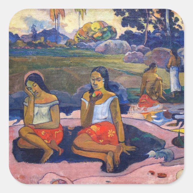 Adesivo Quadrado Paul Gauguin - Primavera sagrado, sonhos doces (Frente)