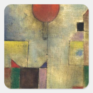 Adesivo Quadrado Paul Klee Red Balloon