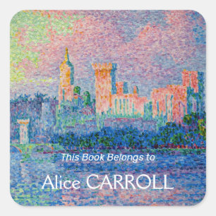 Adesivo Quadrado Paul Signac - O Palácio Papal, Avignon