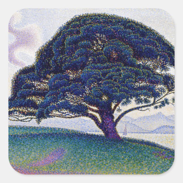 Adesivo Quadrado Paul Signac - O Pinho de Bonaventura (Frente)