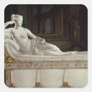 Adesivo Quadrado Pauline Bonaparte como Venus triunfante, c.1805-08