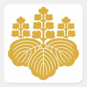 Adesivo Quadrado Paulownia com 5&7 flores