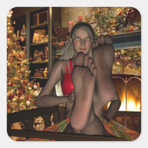 Adesivo Quadrado Pausa de Natal