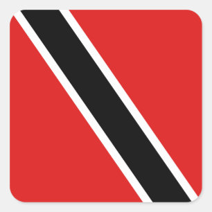 Adesivo Quadrado Pavilhão de Trinidad e Tobago