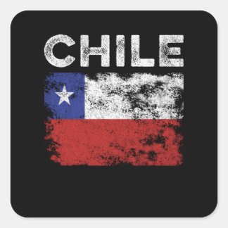 Adesivo Quadrado Pavilhão do Chile - Sinalizador chileno