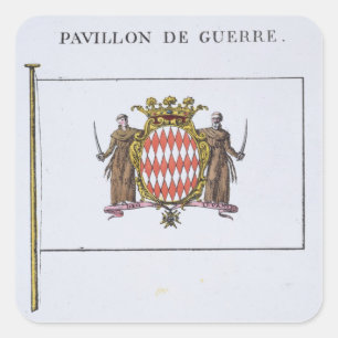 Adesivo Quadrado Pavillon de Guerre, detalhe das bandeiras de