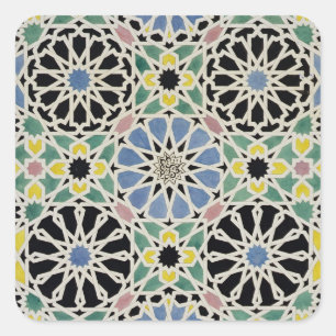 Adesivo Quadrado Pavimento de mosaico no Alhambra, 'do Arabian
