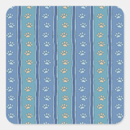 Adesivo Quadrado Pawprint Pattern
