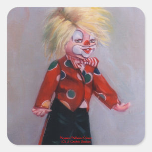 Adesivo Quadrado Payaso/Pallaso/Palhaço