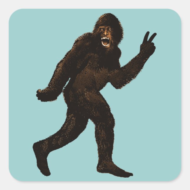 Adesivo Quadrado Paz Bigfoot (Frente)