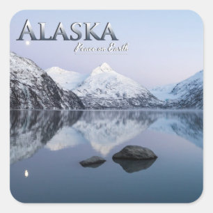 Adesivo Quadrado Paz de Alaska na terra