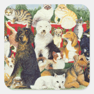 Adesivo Quadrado Paz do Natal