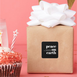 Adesivo Quadrado Paz na Terra Natal Moderno Personalizado