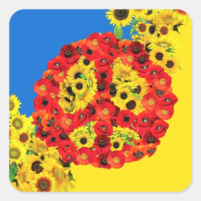 ADESIVO QUADRADO PAZ PELA UCRÂNIA! (Frente)