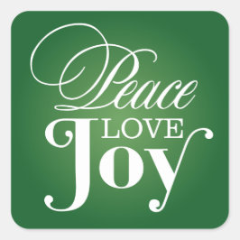 ADESIVO QUADRADO PEACE AMVE JOY | SELO DE ENVELOPE DE FERIADO