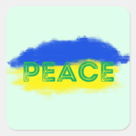 Adesivo Quadrado PEACE mantém-se livre para a Ucrânia
