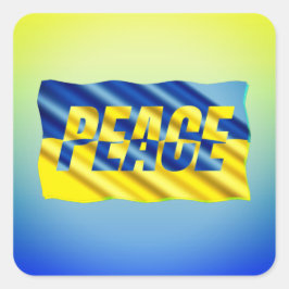 Adesivo Quadrado PEACE mantém-se livre para a Ucrânia