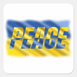 Adesivo Quadrado PEACE mantém-se livre para a Ucrânia