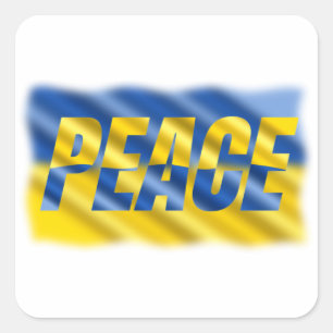 Adesivo Quadrado PEACE mantém-se livre para a Ucrânia