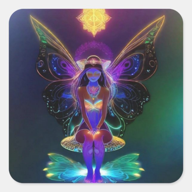 Adesivo Quadrado Peacepixy Cartão de visita (Frente)