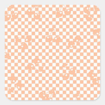 Peach Fuzz Cherry Gingham Patterno