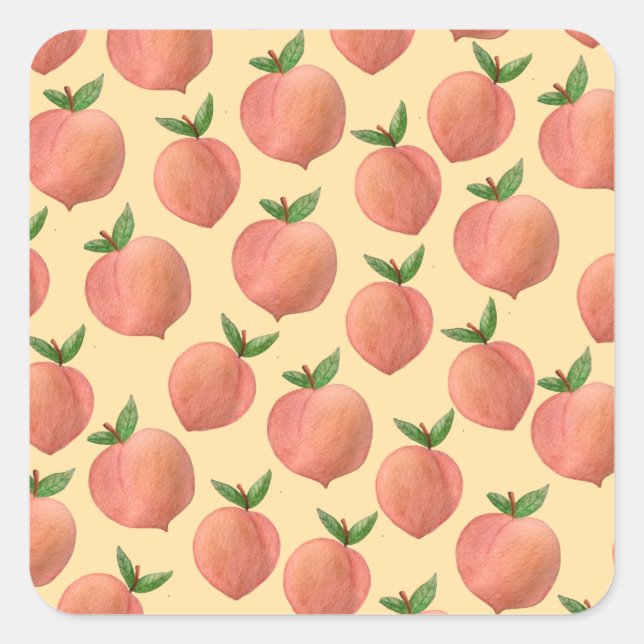 Adesivo Quadrado Peaches (Frente)