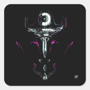 Adesivo Quadrado Peão espacial v2