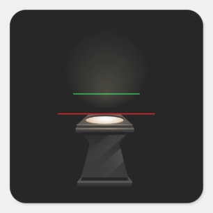 Adesivo Quadrado Pedestal de holofote para móveis brilhantes