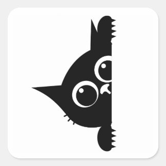 Adesivo Quadrado Peekaboo Cat Sticker
