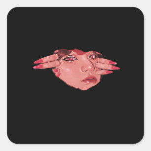 Adesivo Quadrado Peekaboo - Sloth Design Vibes