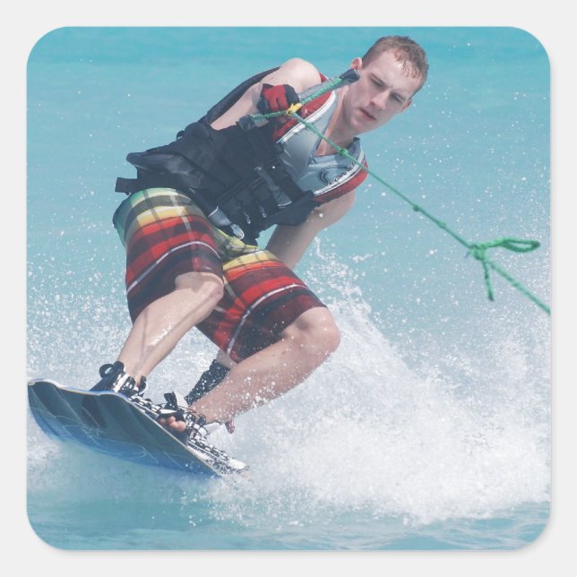Adesivo Quadrado Pega de Cauda de Wakeboard (Frente)