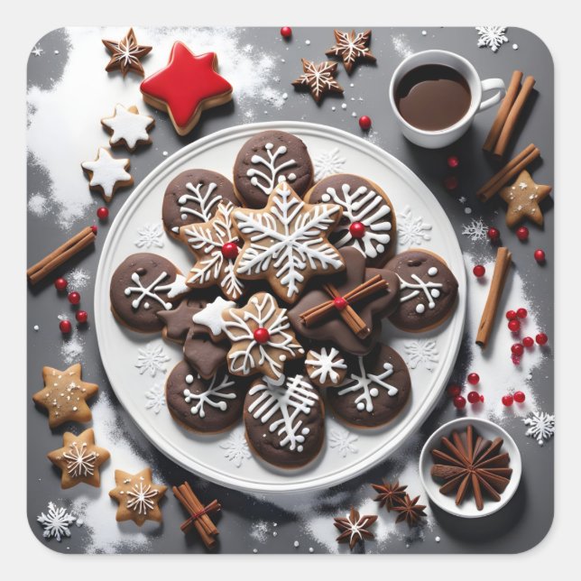 Adesivo Quadrado Pegatina navidad 1 - 001 (Frente)