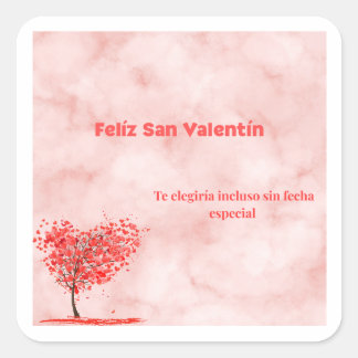 Adesivo Quadrado Pegatina San Valentin