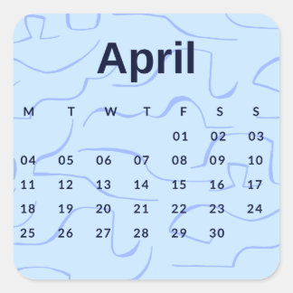 Adesivo Quadrado Pegatinas mes del año - April (S'K) *2022