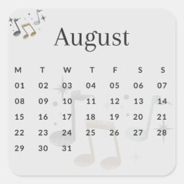 Adesivo Quadrado Pegatinas mes del año - August (S'I) *2022