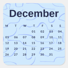 Adesivo Quadrado Pegatinas mes del año - December (S'K) *2022