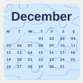 Adesivo Quadrado Pegatinas mes del año - December (S'K) *2022