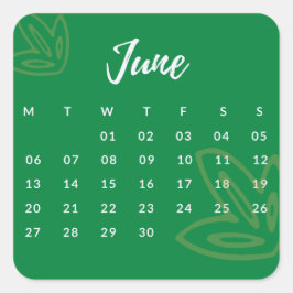 Adesivo Quadrado Pegatinas mes del año - June (S'G) *2022