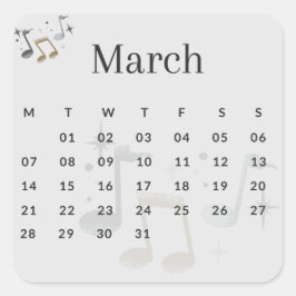 Adesivo Quadrado Pegatinas mes del año - March (S'I) *2022