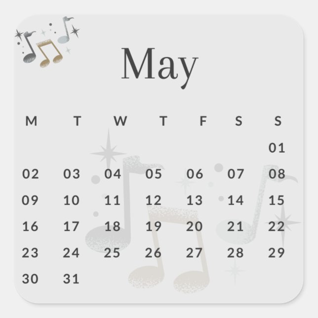 Adesivo Quadrado Pegatinas mes del año - May (S'I) *2022 (Frente)