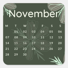 Adesivo Quadrado Pegatinas mes del año - November (S'L) *2022