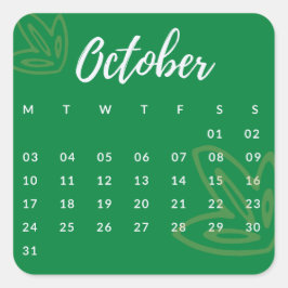 Adesivo Quadrado Pegatinas mes del año - October (S'G) *2022