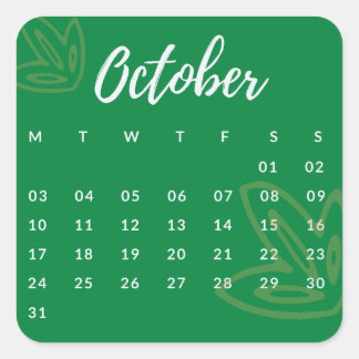 Adesivo Quadrado Pegatinas mes del año - October (S'G) *2022