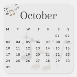 Adesivo Quadrado Pegatinas mes del año - October (S'I) *2022