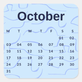 Adesivo Quadrado Pegatinas mes del año - October (S'K) *2022
