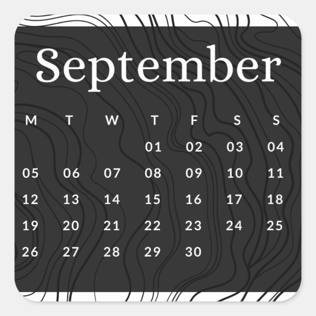 Adesivo Quadrado Pegatinas mes del año - September (S'B) (Frente)